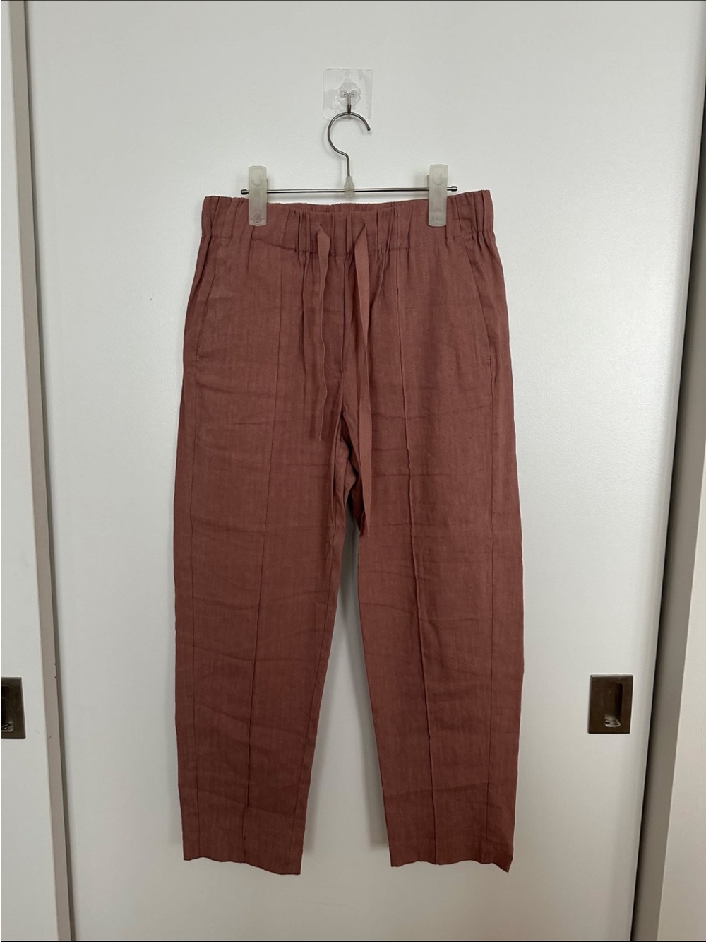 Aritzia Babaton Pink Linen Dress Pants